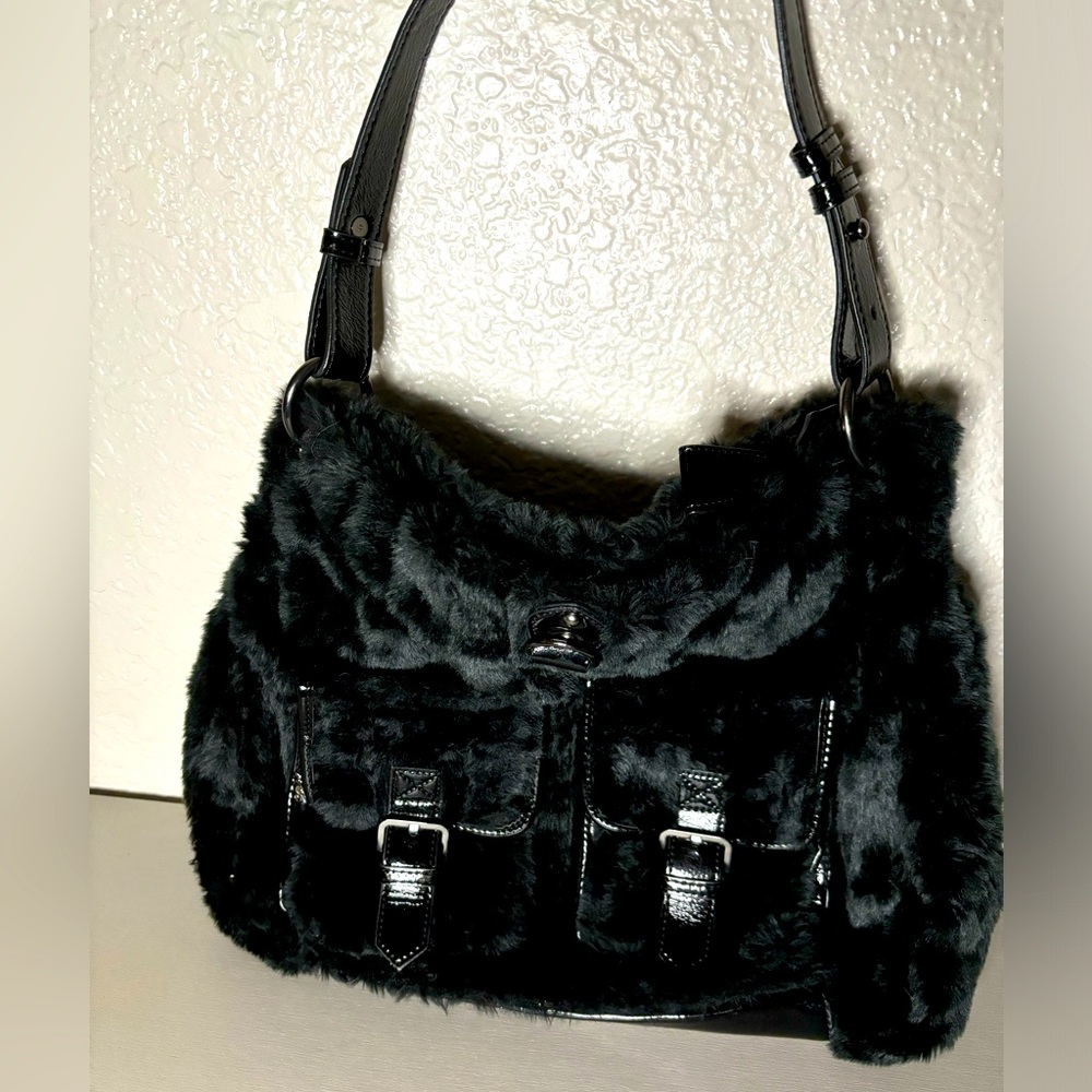 Big Buddha Faux Fur Shoulder Bag